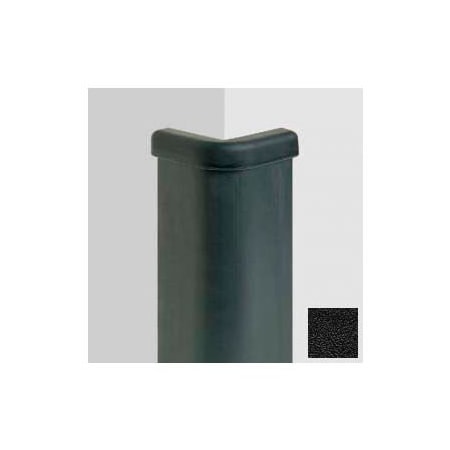 Pawling Black Epdm Rubber Corner Guard, 3" Wings, 4'H, W/Full-Height Galvanized Steel Retainer, Epdm Rubber CG-4-4-1
